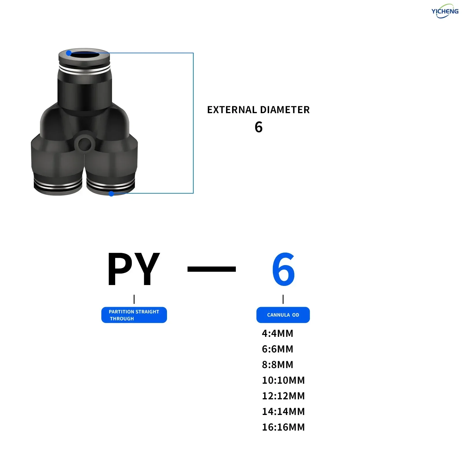 PNEUMATIC Hose Connector 6MM O - Push Fit Connector ulasan dan harga