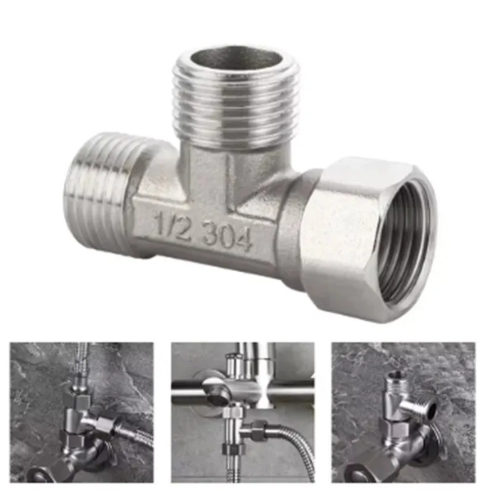 G1/2 Stainless Steel T Adapter - Shower Valve Cartridge ulasan dan harga