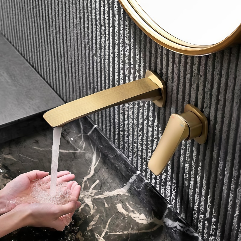 Gold Concealed Bathroom Faucet - Basin Mixer Cartridge ulasan dan harga
